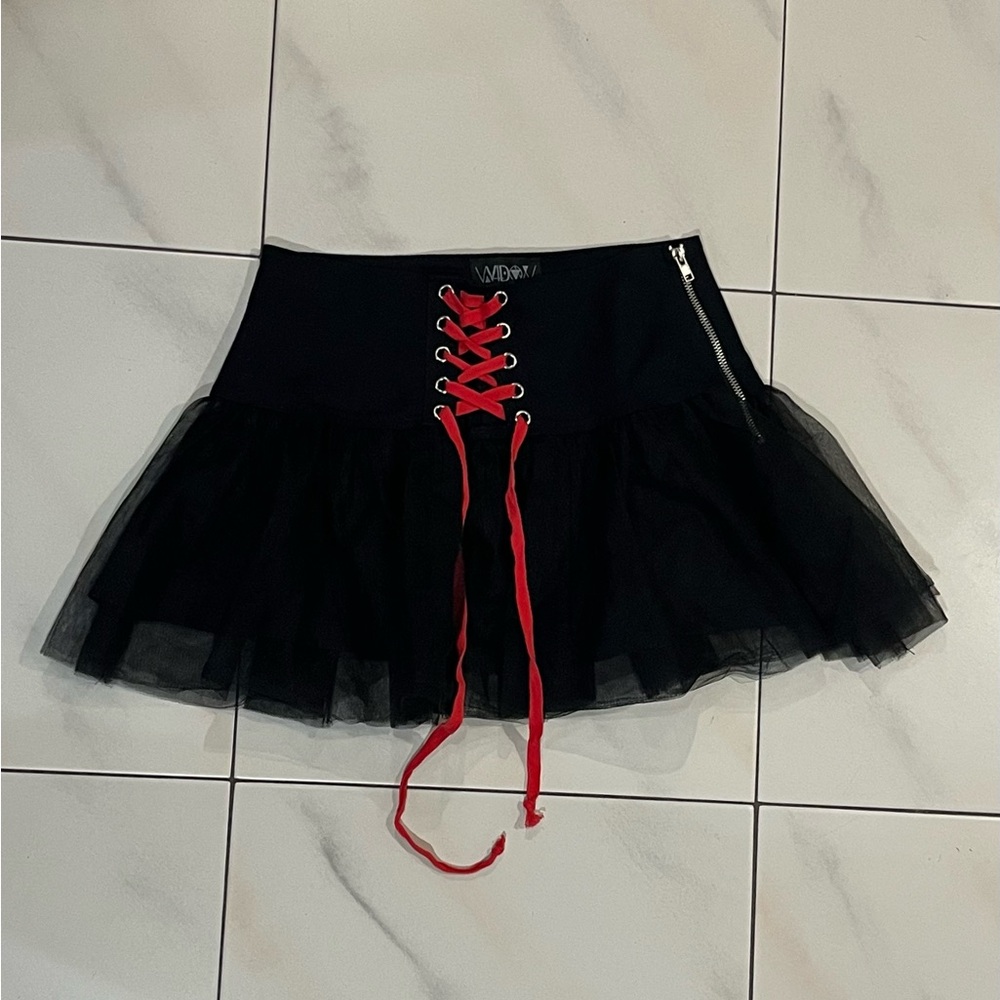Souls Aflame Lace-Up Mini Skirt From Dolls Kill - Small
